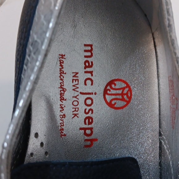 Royal Blue and Sliver marc joseph Lace Up Shoes size 7.5 - Picture 3 of 6